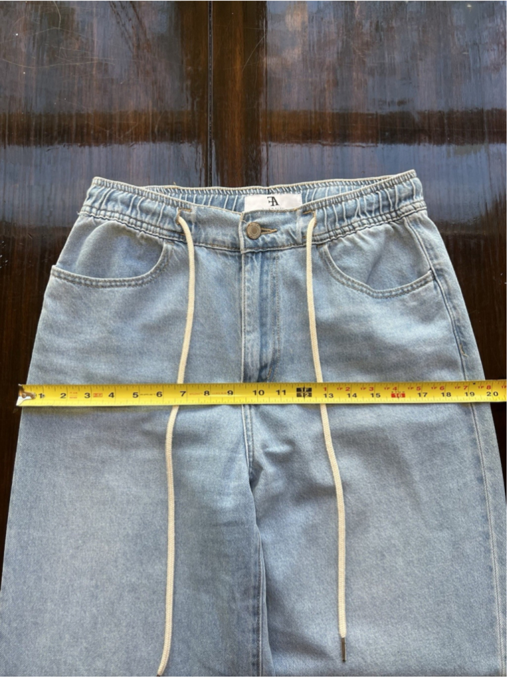 Flying Angel Women's Blue Light Wash Wide Leg High Rise Jeans Size 9/29 - Picture 12 of 16
